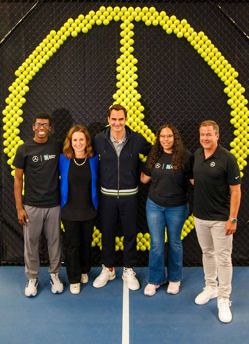Tennis legend and Mercedes-Benz global brand ambassador Roger Federer joins Mercedes-Benz Canada and Big Brothers Big Sisters of Canada to celebrate their new partnership.