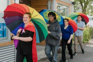 indigenous group pride umbrellas